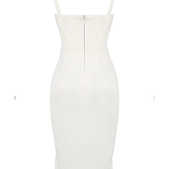 House of CB white satin corset dress XS new w tags - Picture 7 of 9